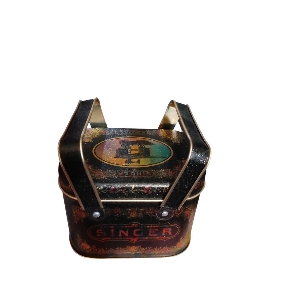 Vintage Singer Tin with Handles